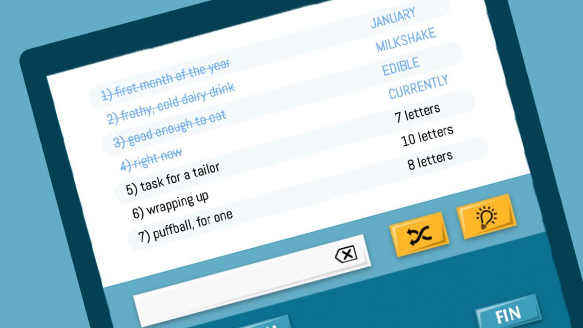 Play 7 Little Words: A word scramble with crossword style clues